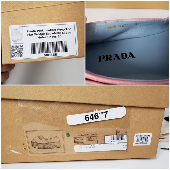 Brand New w/Tag Prada Pink Leather Peep Toe Shoes - Picture 8 of 8